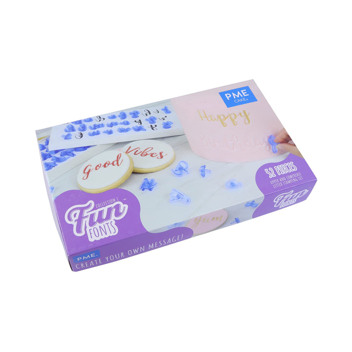 PME FF52 Fun Fonts-Alphabet-Stempel, 52, Gross-und Kleinbuchstaben, Kollektion 1, Plastic Kollektion