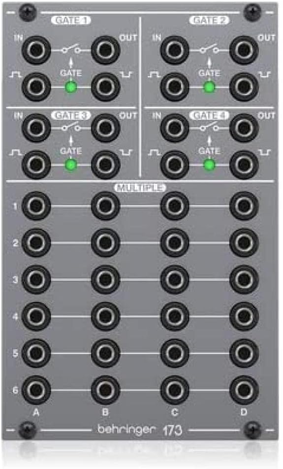 Behringer 173 QUAD GATE/MULTIPLES Legendäres analoges Quad Gate und Multiples Modul für Eurorack, 17