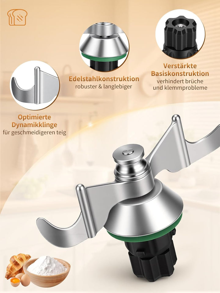 Weenkler Teigmesser & Mixmesser für Thermomix TM7 TM6 TM5, Ersatzmesser aus Edelstahl, Zubehörteile