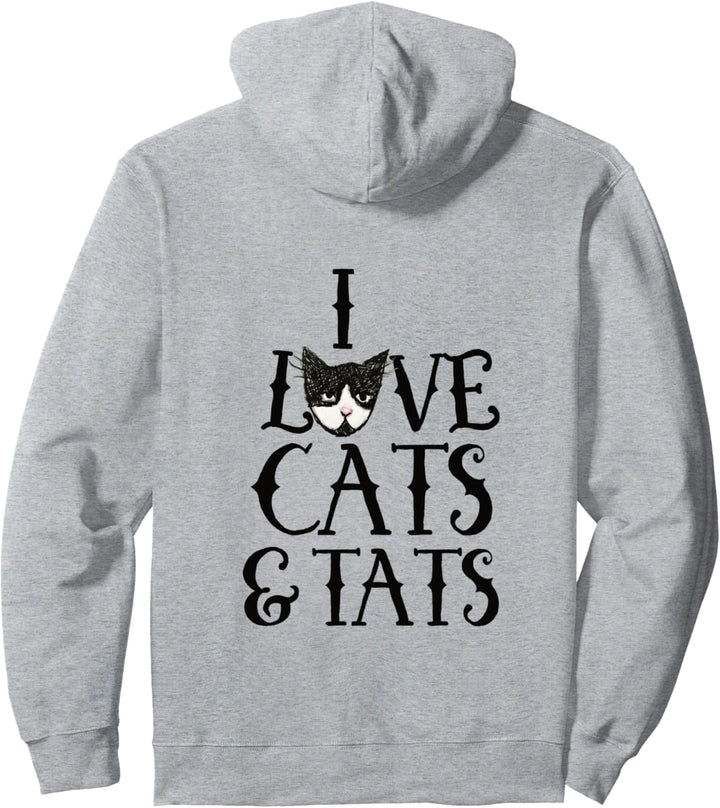 Cats and Tats Pullover Hoodie