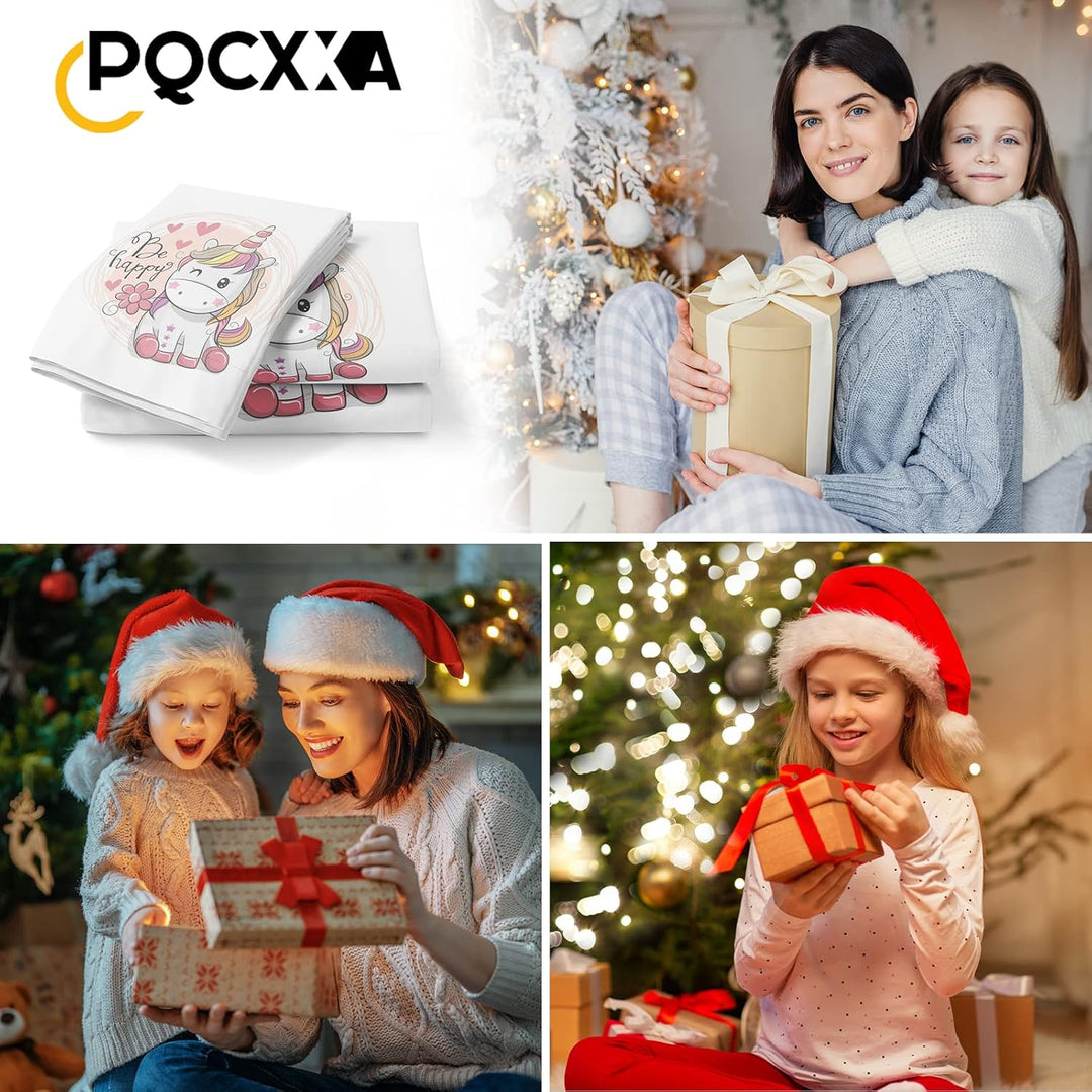 PQCXXA Kinder Einhorn Bettwäsche Mädchen-Bettwäsche Set Rosa 3D Cartoon Einhorn Bunt Blume drucken B