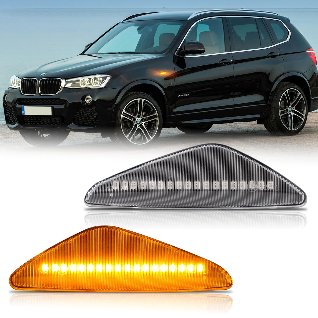 LED Blinker Seitenblinker für BMW E70 X5 E71 X6 F25 X3, Blinker mit Canbus Fehlerfrei, 2 Stück E70 X