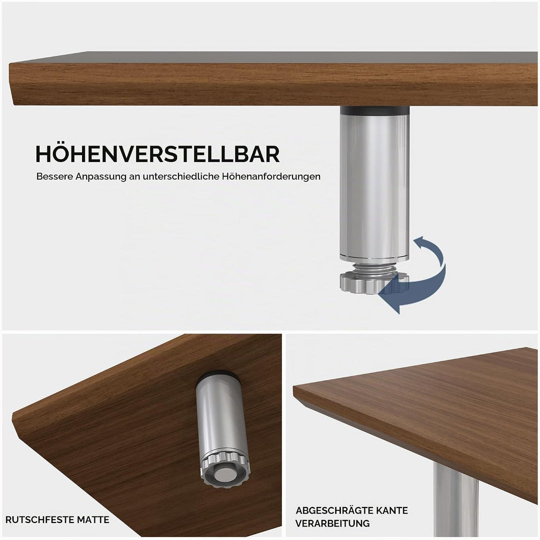 Fenge Grosser Monitorständer 100cm Dual Monitor Stands Riser mit Höhenverstellbarem Bein,Multifunkti