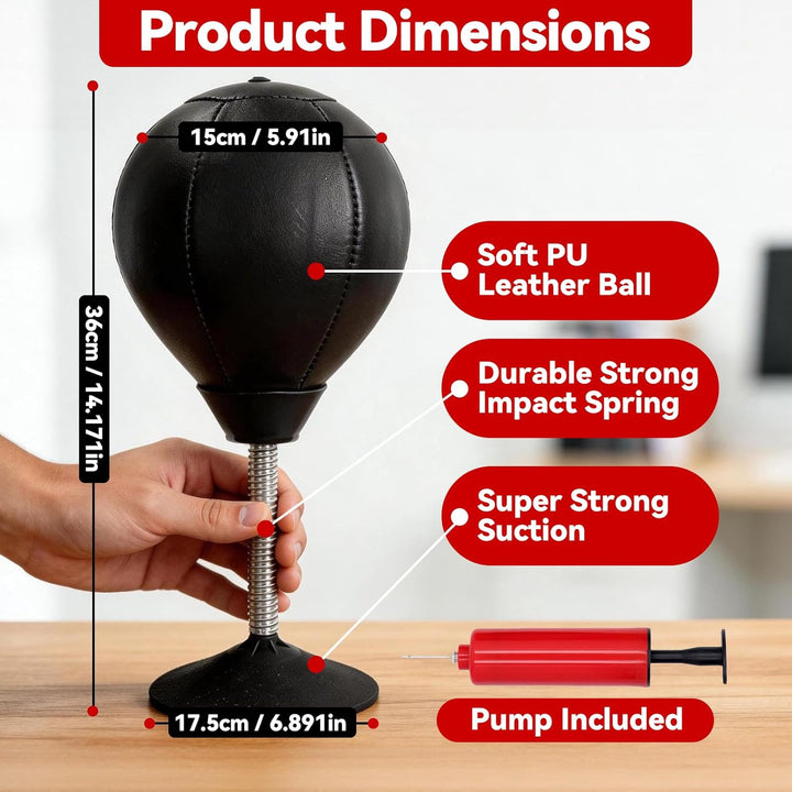Leapiture Boxsack für den Schreibtisch, Boxball für den Schreibtisch, Stehpult, Tisch, Boxball mit S