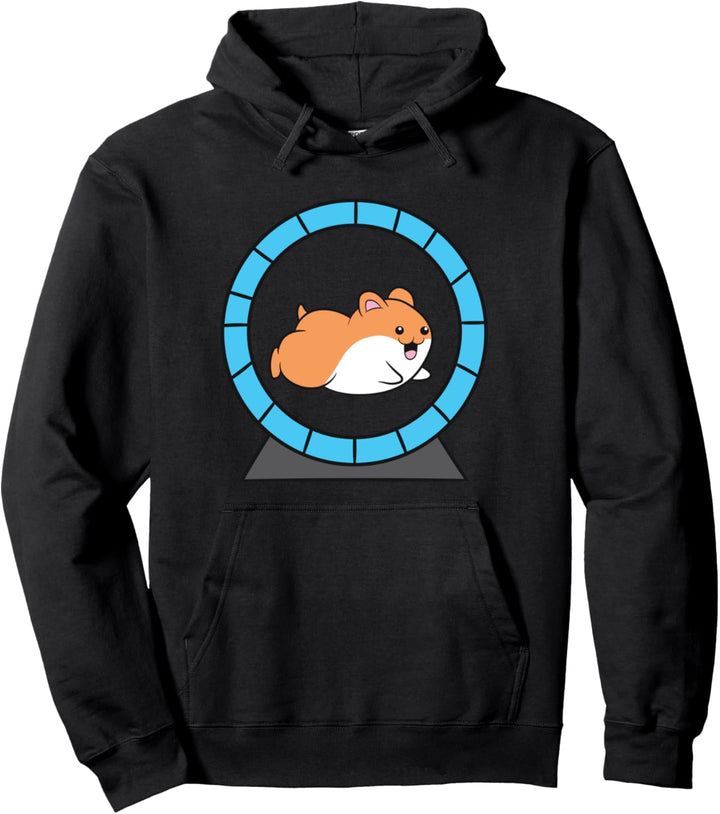 Hamster in einem Hamsterrad, Haustier-Hamster Pullover Hoodie