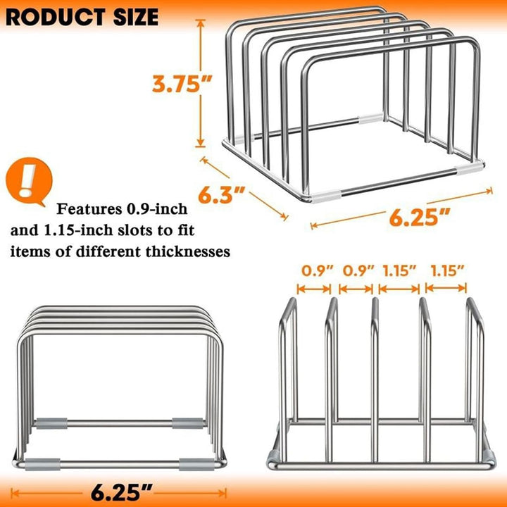 Generisch Cutting Board Stand, Stainless Steel Organizer, Kitchen Rack