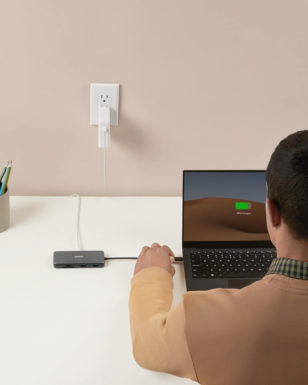 Anker 555 USB-C Hub (8-in-1) PowerExpand USB-C Adapter, 100W Power Delivery, 4K 60Hz HDMI, 10Gbps US