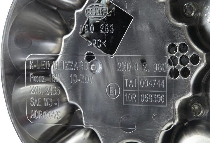 HELLA - LED-Blitz-Kennleuchte - K-LED Blizzard - 12/24V - gelb - Anbau/Rohrstutzen, flexibel - Menge