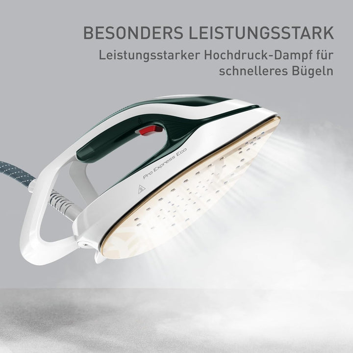 Tefal Pro Express Eco Dampfbügelstation, 2200 Watt, 7,5 bar Druck, 560 g/Min. Dampfstoss, 140 g/Min.