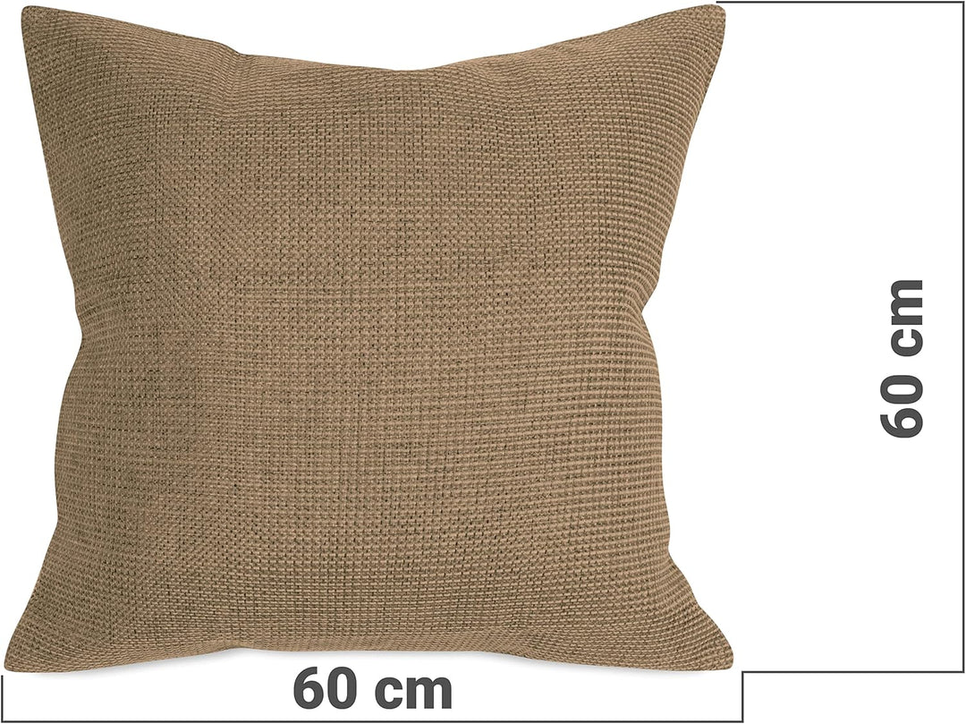Kissenhülle mit Struktur-Muster - Polsteroptik 617.767, 1 Stück - Kissenhülle 60 x 60 cm, Nougat mel