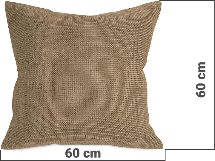 Kissenhülle mit Struktur-Muster - Polsteroptik 617.767, 1 Stück - Kissenhülle 60 x 60 cm, Nougat mel