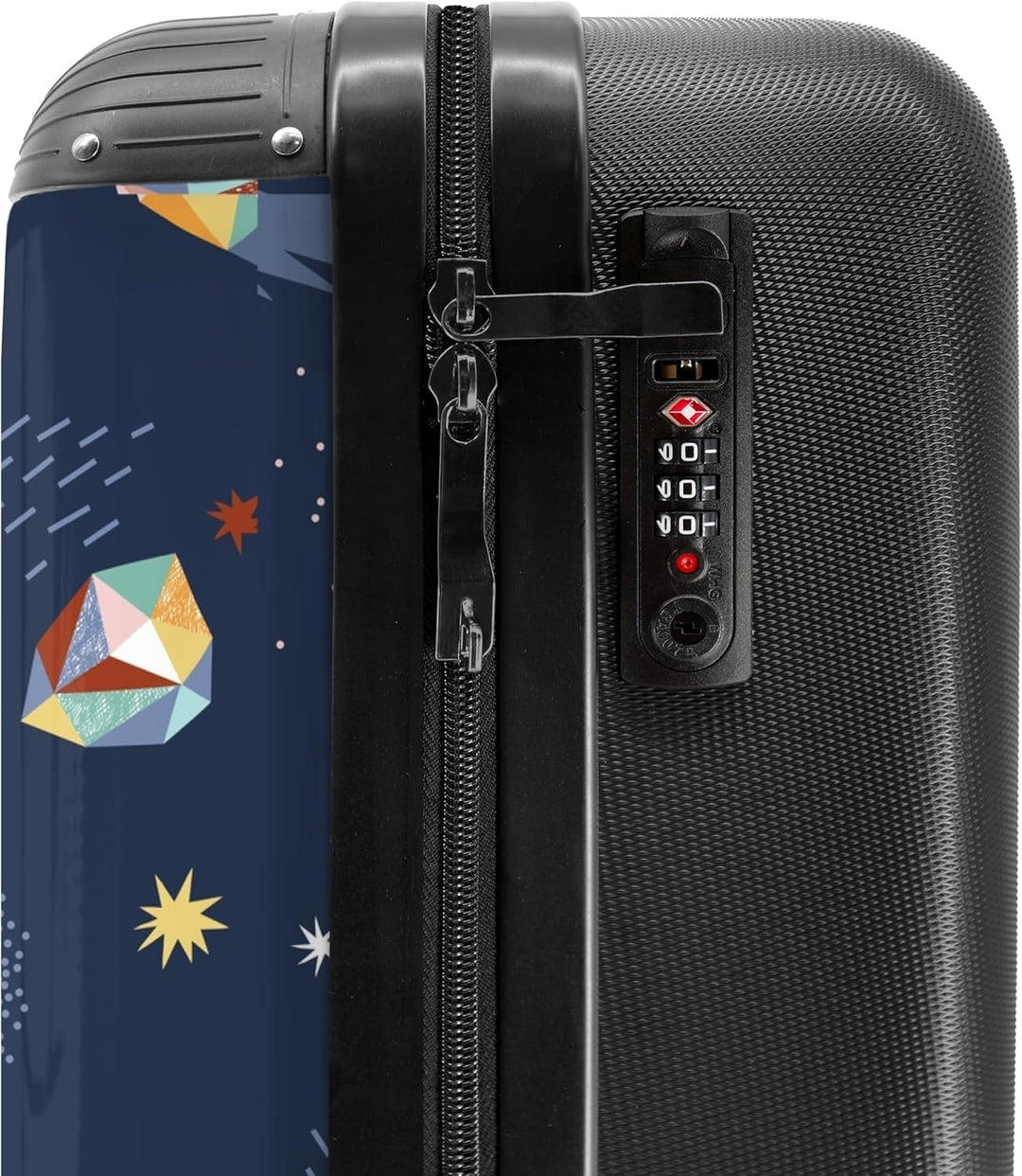 NoBoringSuitcases.com® Kinderkoffer - Koffer Kinder - Hartschalenkoffer Planetenmuster - Koffer Dunk