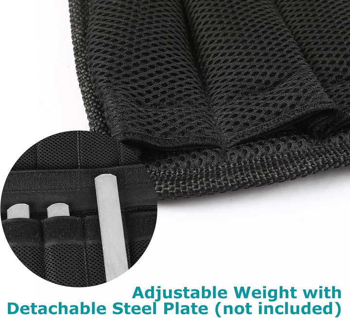 35kg Gewichtsweste mit 6kg Bein- und 5kg Armgewichten, Verstellbare Trainingweste mit 32 Taschen, Me