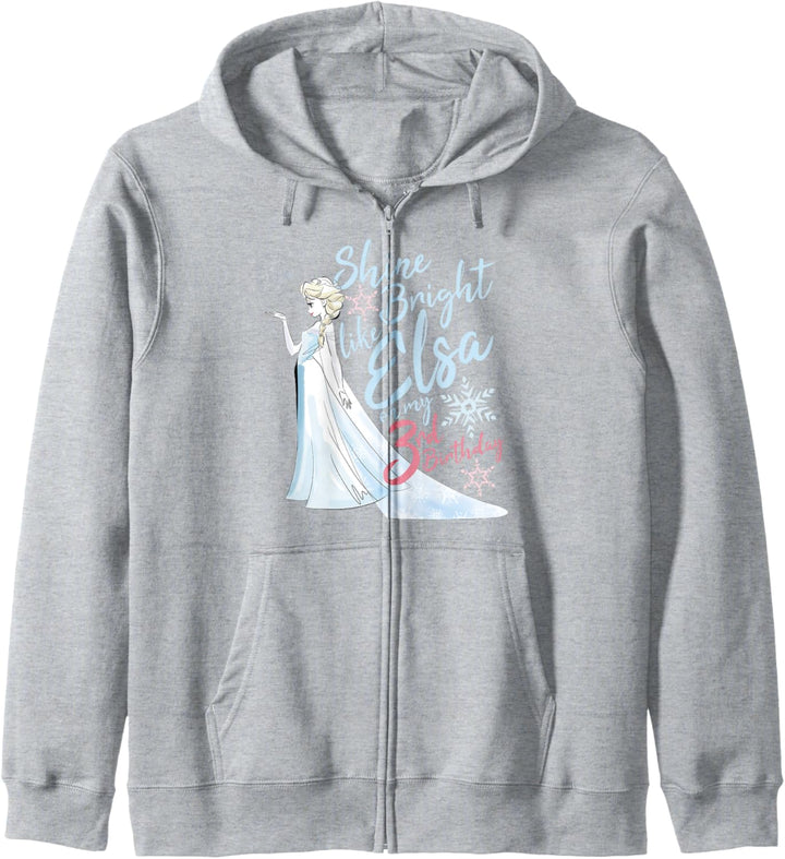 Disney Frozen Elsa Shine Bright On My 3rd Birthday Kapuzenjacke