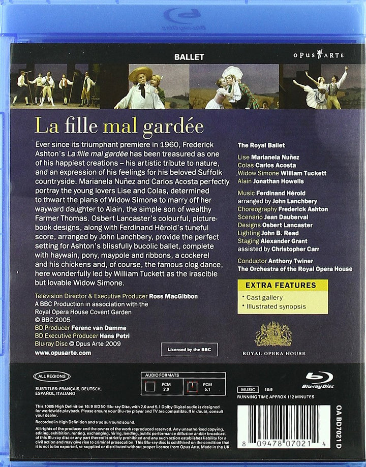 Lanchbery: La fille mal gardee, Blu-ray