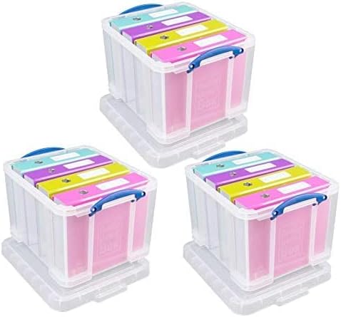 Really Useful Aufbewahrungsboxen 3er-Pack 35 l farblos 35 l 3er-Pack Single, 35 l 3er-Pack Single