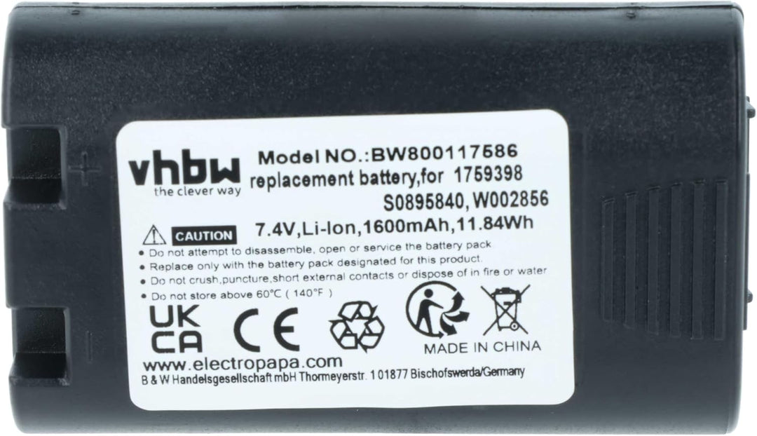 vhbw 2X Akku kompatibel mit Dymo LabelManager 420P, 360D Drucker Kopierer Scanner Etiketten-Drucker