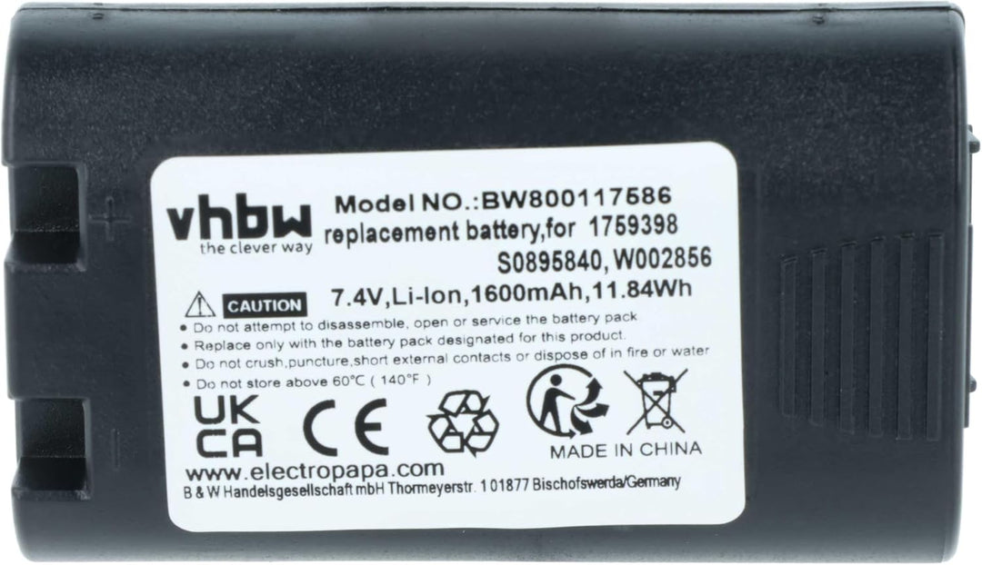 vhbw 2X Akku Ersatz für Dymo W002856, 1759398, S0895840 für Drucker Kopierer Scanner Etiketten-Druck