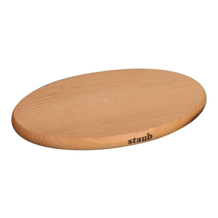 STAUB Magnetischer Topfuntersetzer Holz, 29 x 20 cm, Für alle magnetischen Töpfe und Pfannen 29 cm x