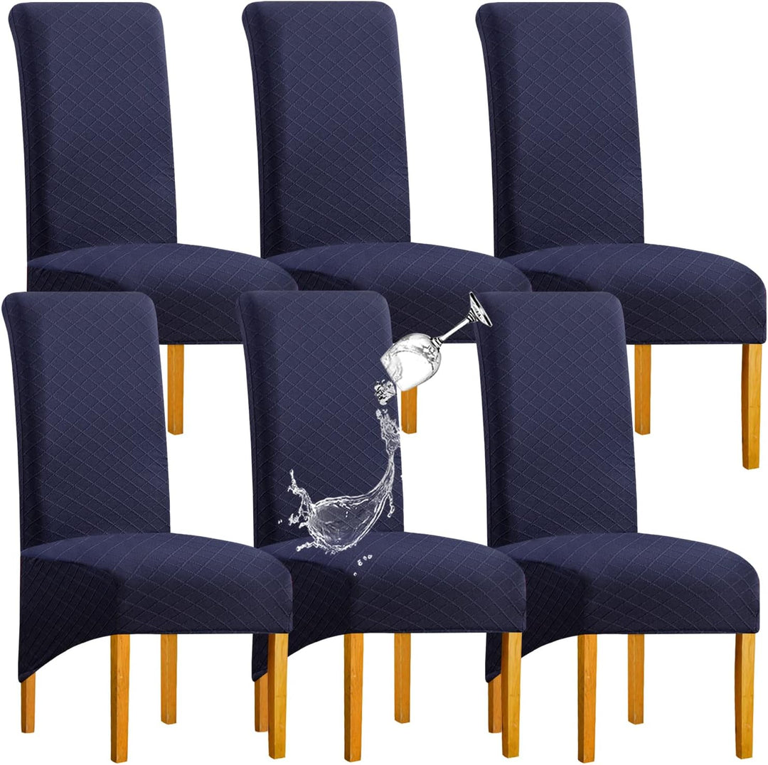 SHENGYIJING 1/2/4/6 PCS Diamond Lattice FStretch wasserdichte XL Stuhlhussen für Esszimmer, Spandex