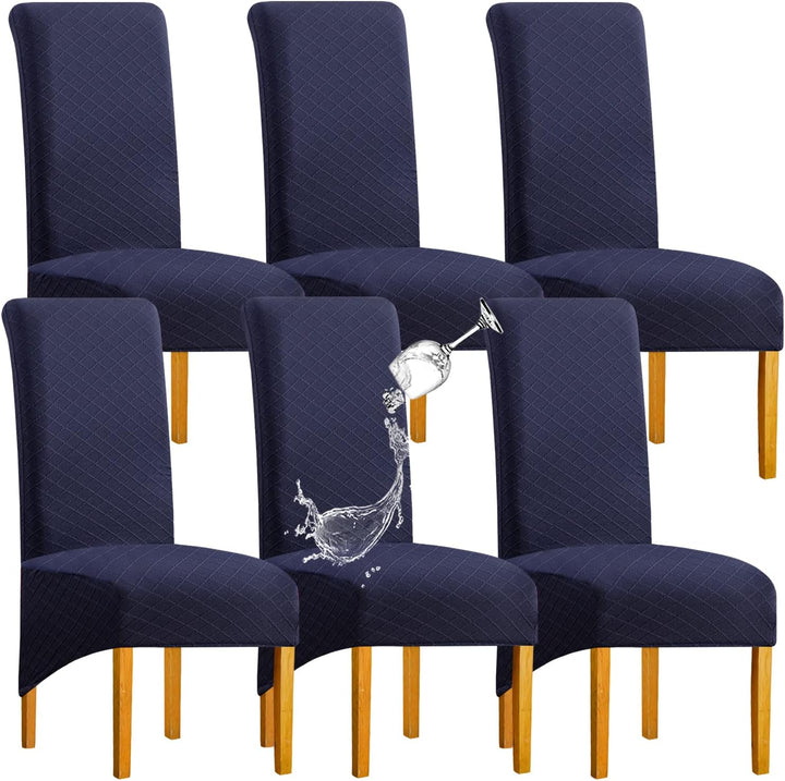 SHENGYIJING 1/2/4/6 PCS Diamond Lattice FStretch wasserdichte XL Stuhlhussen für Esszimmer, Spandex