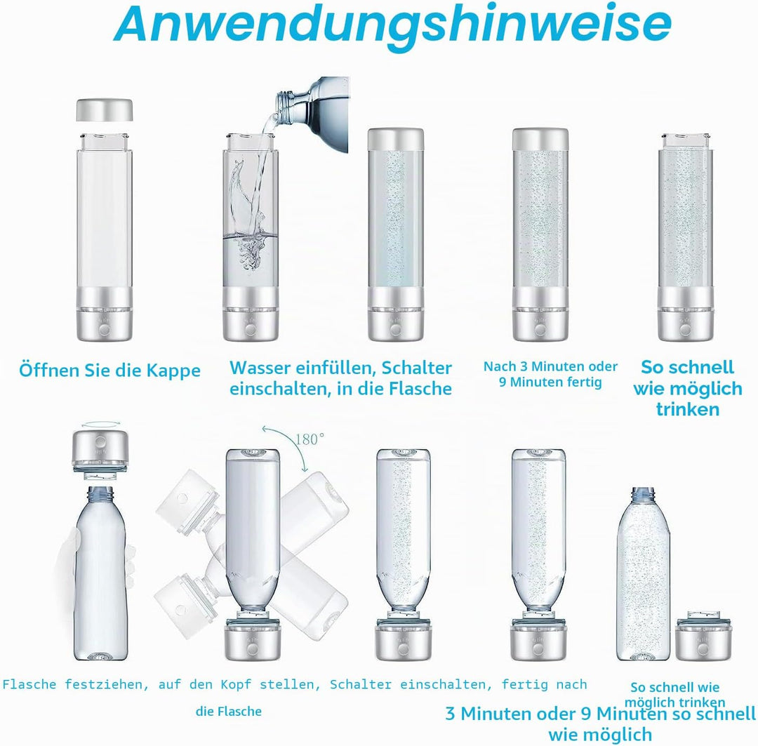 Wasserstoff Wassergenerator, professionelle BPA freie Wasserstoff Wasserflasche Dual Modus tragbarer