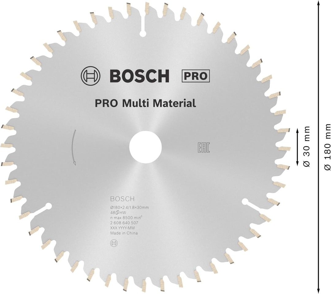 Bosch Accessories Bosch Professional 1x Kreissägeblatt Multi Material (für Multimaterial, Sägeblatt