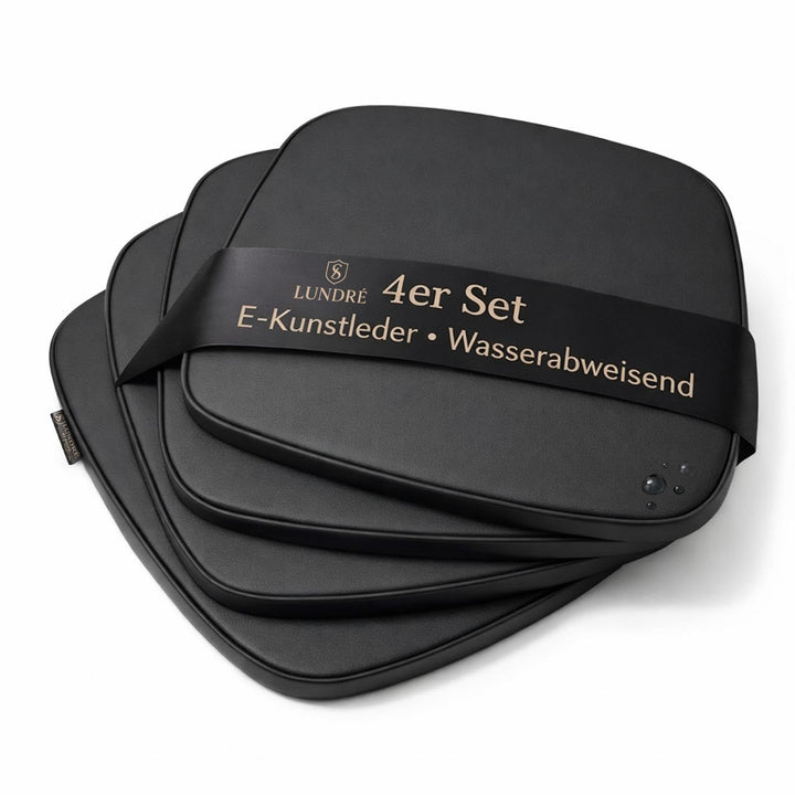 SILUK Sitzkissen 4er Set – Wasserdicht, Weich & Dick, Abnehmbarer Bezug mit Reissverschluss, Outdoor