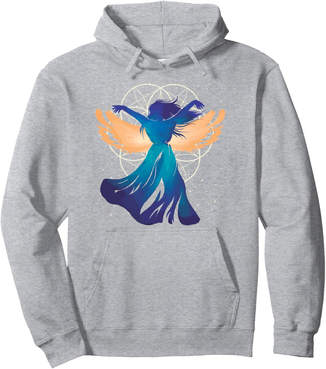 Engelsfrau Fantasie Engel Frau Mädchen Flügel Magie Esoterik Pullover Hoodie