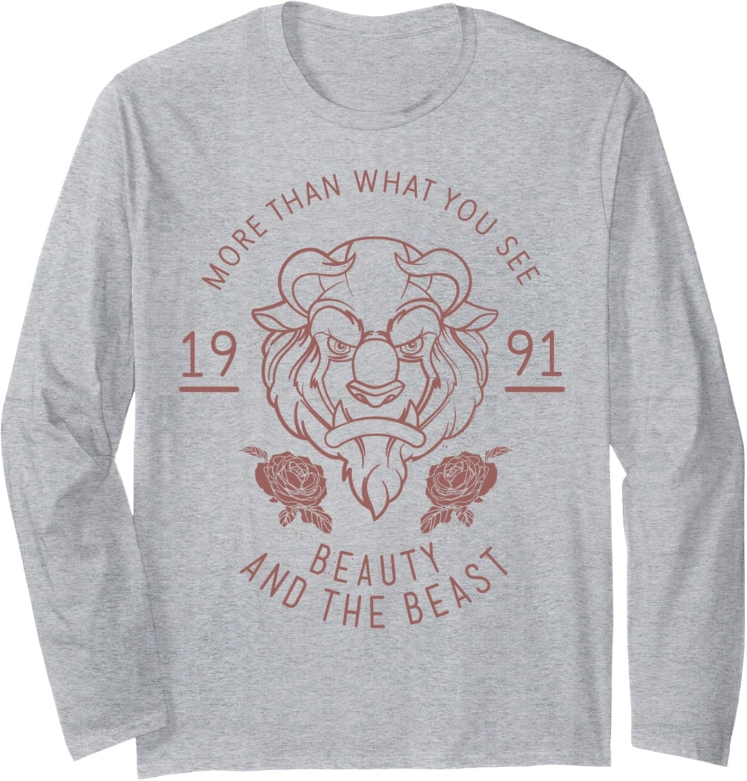 Disney Beauty And The Beast More Than What You See Vintage Langarmshirt