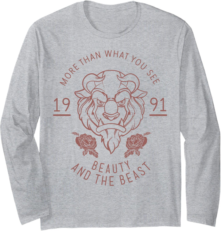 Disney Beauty And The Beast More Than What You See Vintage Langarmshirt