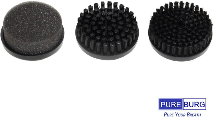 PUREBURG Ersatzbürsten Set Kompatibel mit Philips Sneaker Cleaner GCA1000/60 – 6-teilig (2× Hart, 2×