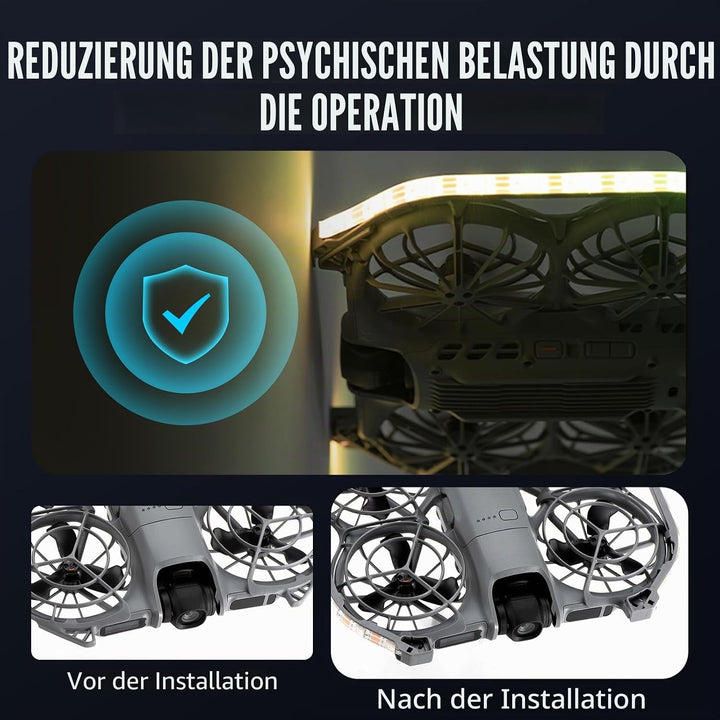 LED-Lichtstreifen Propeller Guard für DJI Neo 2 Zubehör, RGB Mehrfarbige Durchfluss Nacht Flug Licht