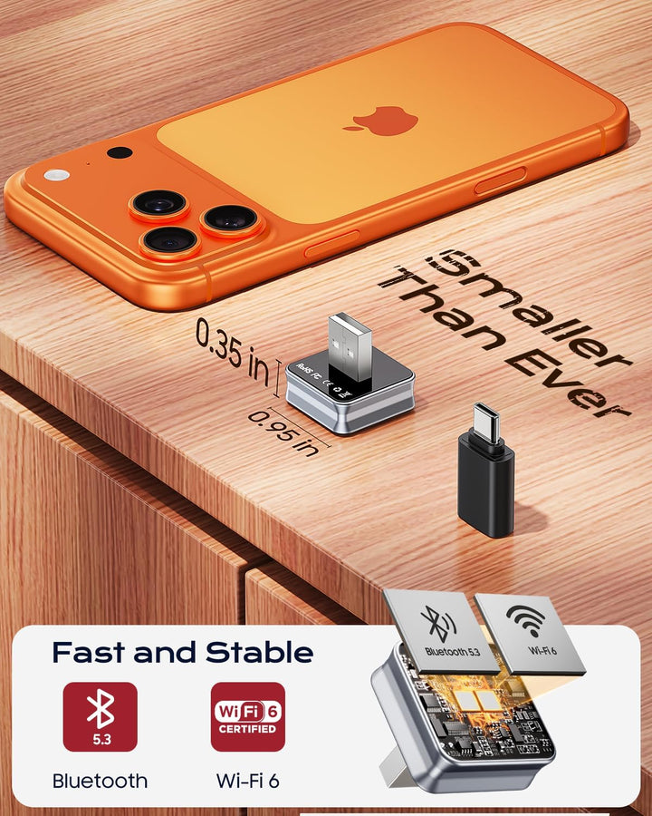 CarPlay Wireless Adapter, 2026 Upgrade entwickelt für CarPlay & Android Auto, Plug & Play, OTA-Updat