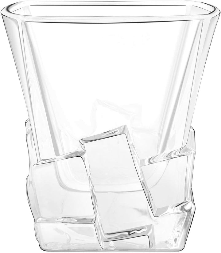 Maverton Whisky Steine Set - in Holzbox mit Gravur - 8 Eiswürfel & 2 Whisky Gläser - wiederverwendba