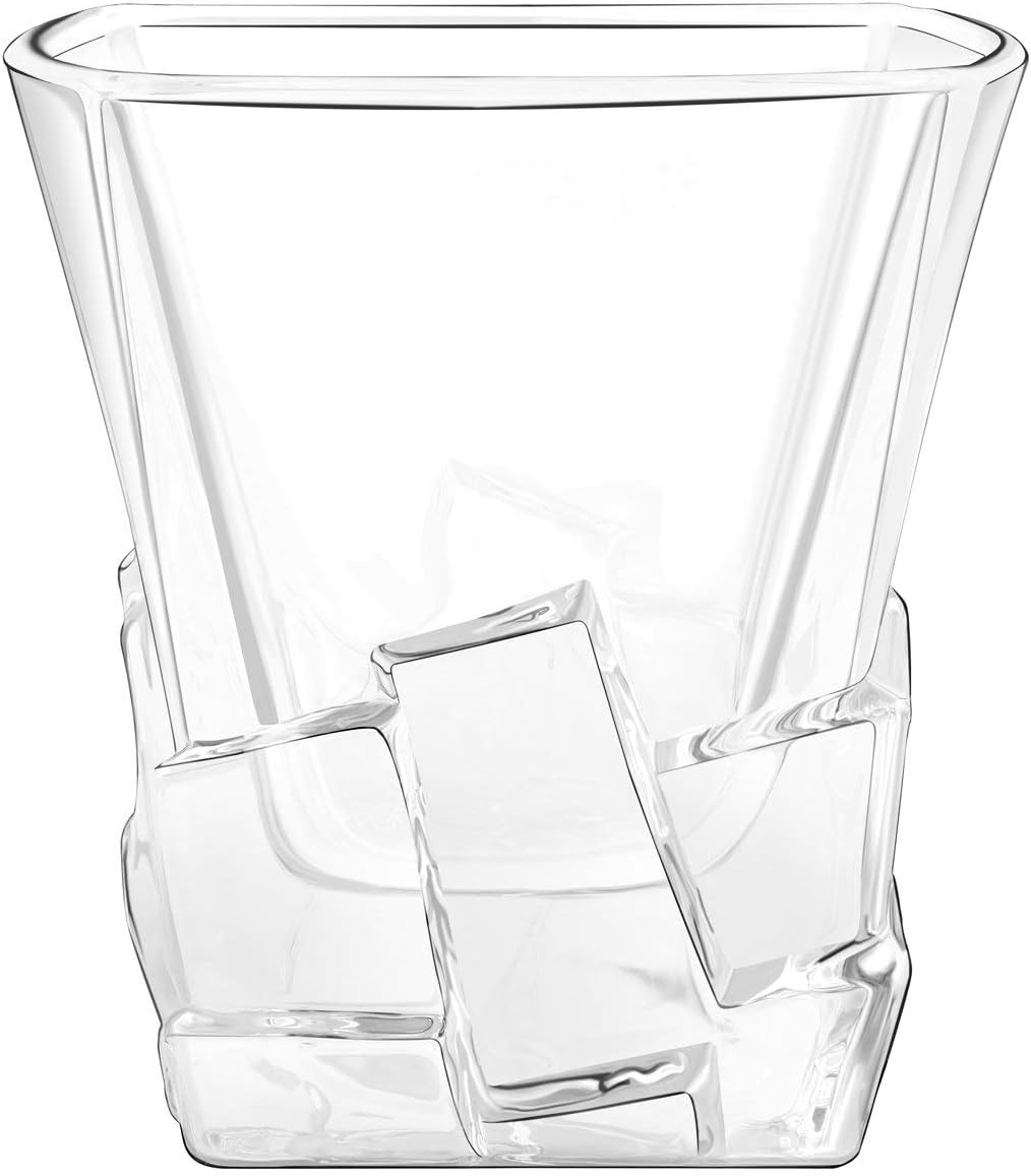 Maverton Whisky Steine Set - in Holzbox mit Gravur - 8 Eiswürfel + 2 Whisky Gläser + Zange + Samtbeu