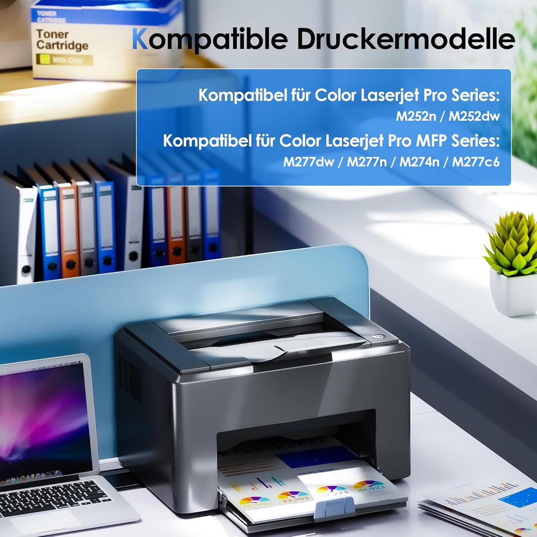 NOGIVY 201X 201A CF400X Toner mit Chip Kompatibel für HP 201X 201A Toner für HP M277dw Toner Color L