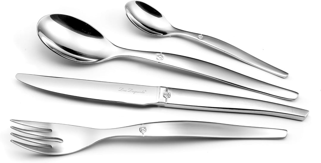 Lou Laguiole Besteckset JET, Tafelbesteck, Besteck Set 4 Personen, Edelstahl poliert, spülmaschinenf