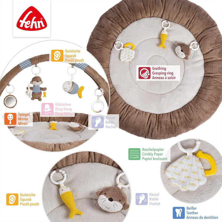 3-D-Activity-Nest Otter – Besonders weicher Spielbogen mit 7 abnehmbaren Spielzeugen für optimalen K