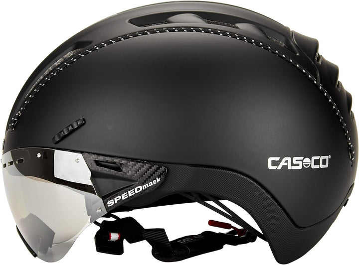 Casco Roadster Plus Helm inkl. Visier grau 2022 Fahrradhelm Schwarz S 52-54cm, Schwarz S 52-54cm