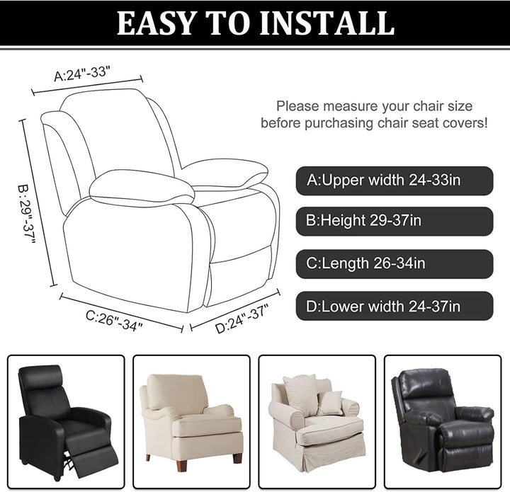 Relax-Sesselbezug, universal, 1-Sitzer mit Taschen, elastisch, waschbar, abnehmbar, Bezüge für Sesse
