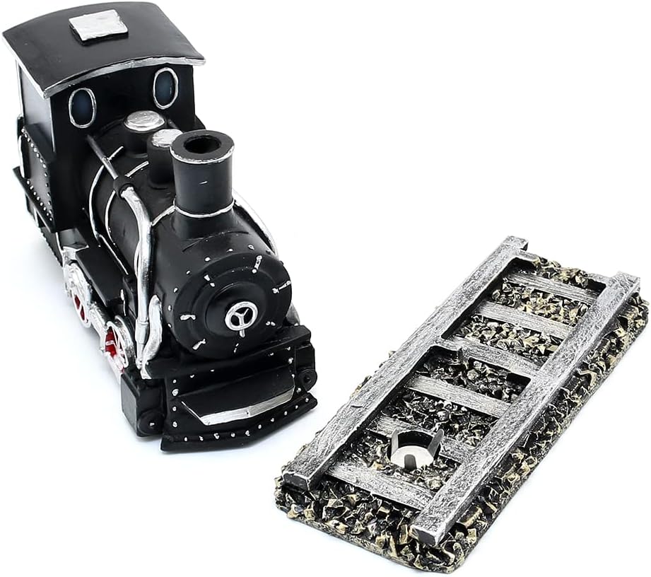 Dekohelden24 Räucher - Lokomotive, Höhe 11 cm Breite 6,5 cm Länge 16 cm, Bunt