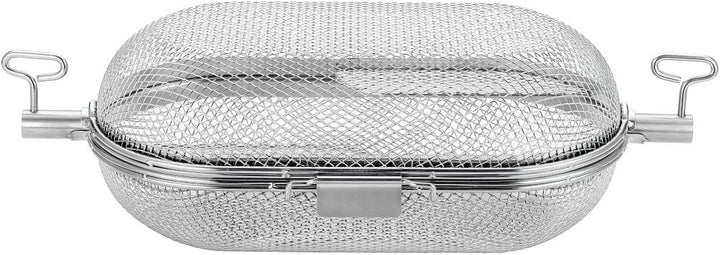 SANTOS XL Drehspiess-Korb für Drehspiesse (⌀ max 14mm) - Edelstahl Grillkorb - Grillzubehör - Kartof