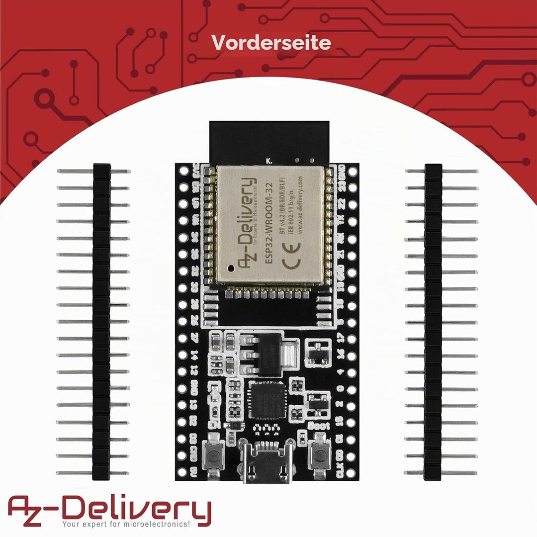 AZDelivery 5er Set ESP32 Dev Kit C V4 NodeMCU WLAN/WiFi Development Board unverlötet kompatibel mit