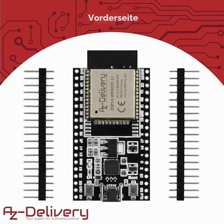 AZDelivery 5er Set ESP32 Dev Kit C V4 NodeMCU WLAN/WiFi Development Board unverlötet kompatibel mit