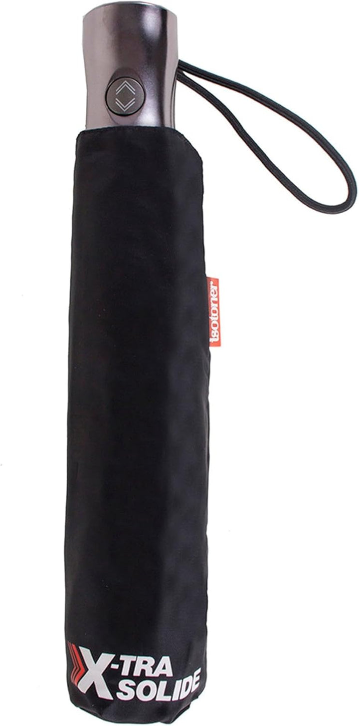 Isotoner Regenschirm Damen X-tra, stabil, automatisches Öffnen und Schliessen, Schwarz, one size, Sc