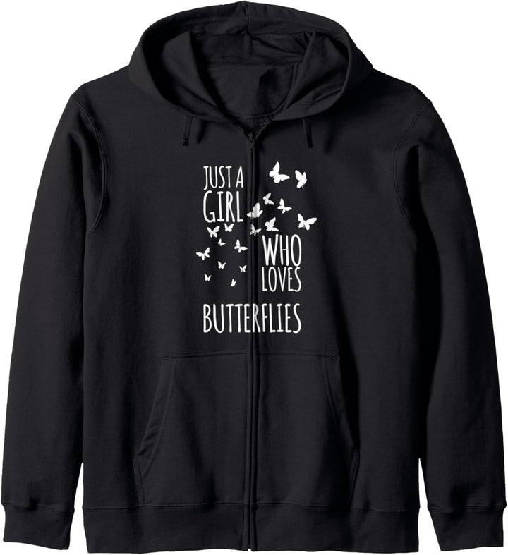 Schmetterling Nur ein Mädchen, das Schmetterlinge Geschenk Kapuzenjacke