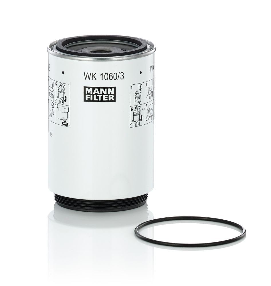 MANN-FILTER WK 1060/3 x Kraftstofffilter Satz mit Dichtung / Dichtungssatz Kraftstofffilter – Für Nu