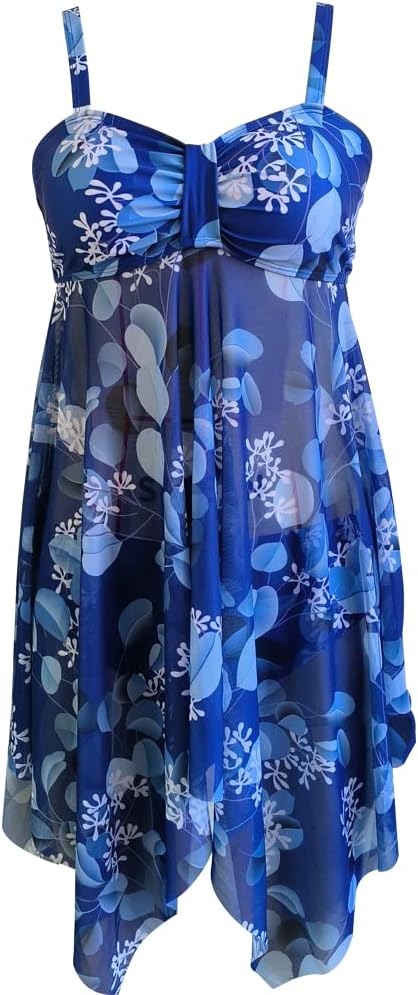CIZEUR Tankini Damen Bauchweg Zweiteiler Push up Verstellbare Schultergurte Schwimmkleid mit Slip Me
