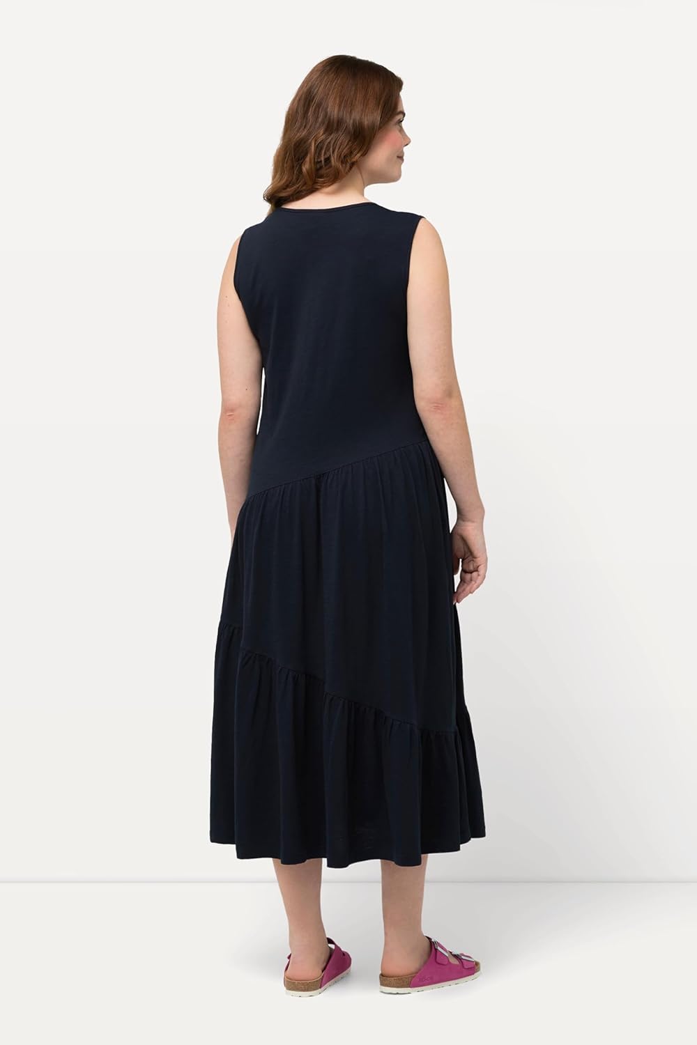 Ulla Popken Damen Flared Strap Dress Kleid 54-56 Marine, 54-56 Marine
